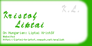 kristof liptai business card